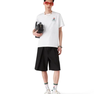 T-shirt à manches courtes Montagne Ondulée en shorts