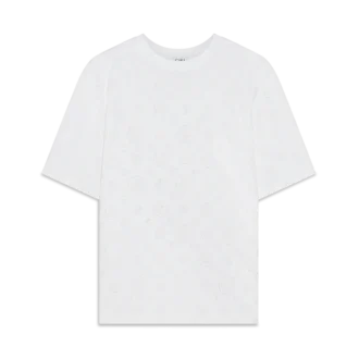 T-shirt oversize à manches courtes avec monogramme en applique