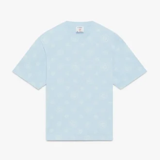 T-shirt oversize à manches courtes avec monogramme en applique