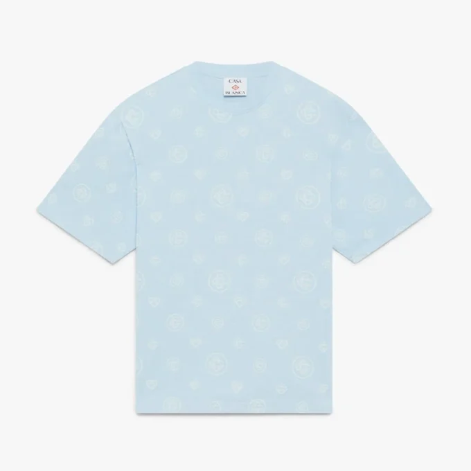 T-shirt oversize à manches courtes avec monogramme en applique