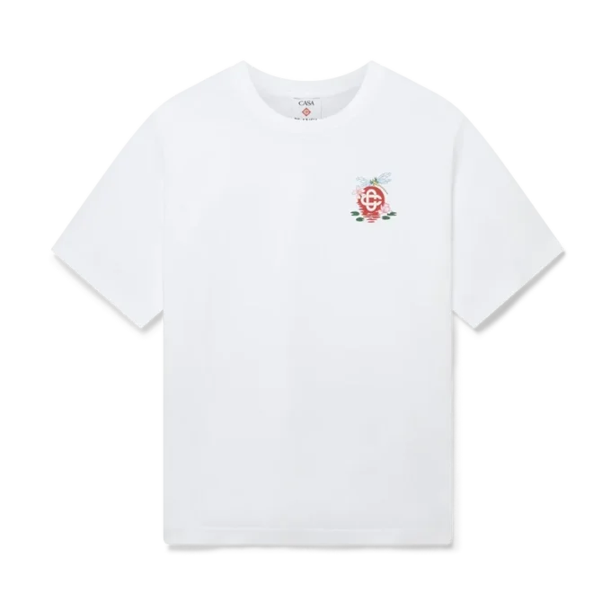 T-shirt oversize à manches courtes et motif floral libellule