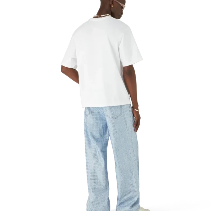 T-shirt oversize à manches courtes et motif floral libellule