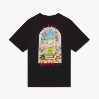 T-shirt à shorts « Black Tennis Landscape »