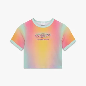 T-shirt à shorts pour bébé avec imprimé dégradé de verre