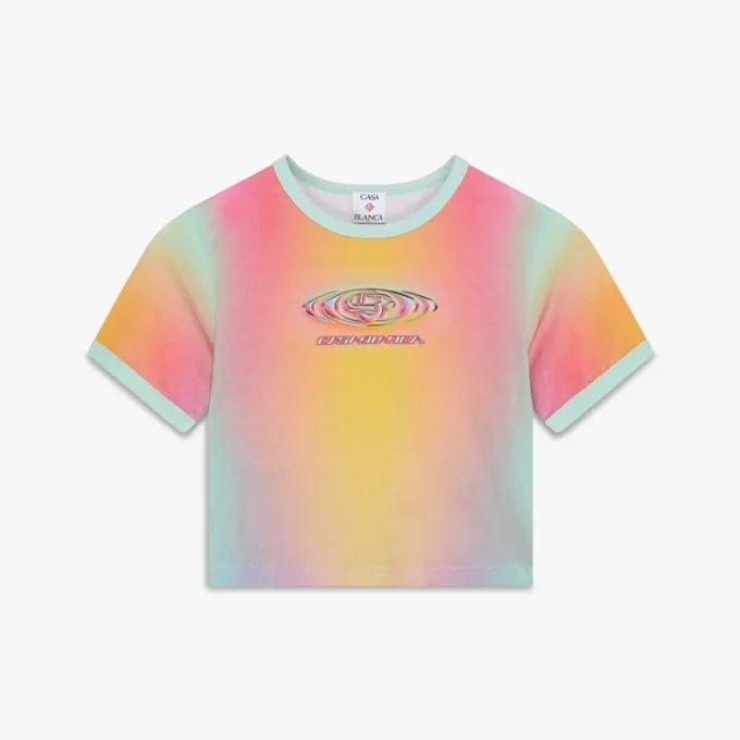 T-shirt à shorts pour bébé avec imprimé dégradé de verre