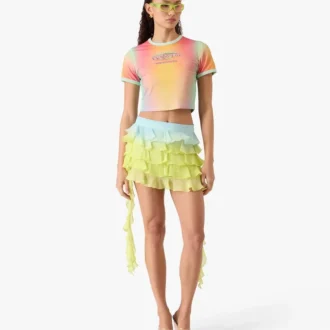 T-shirt à shorts pour bébé avec imprimé dégradé de verre