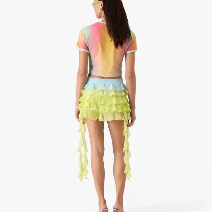 T-shirt à shorts pour bébé avec imprimé dégradé de verre