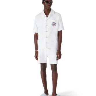 Tongs de piscine Monogram blanches pour homme