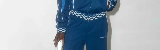 Veste de survêtement en tricot Cyber bleu marine