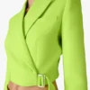 Veste ajustée en crêpe vert
