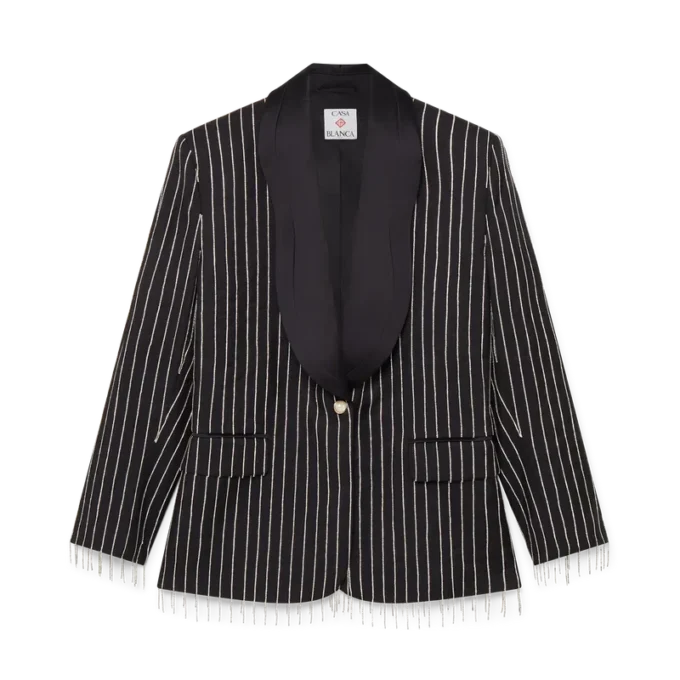 Veste ajustée ornée de cristaux