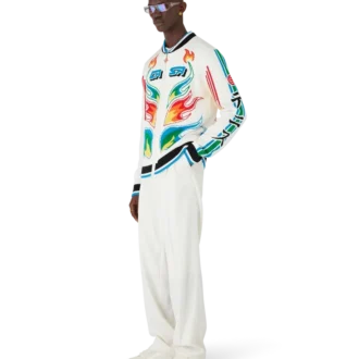 Veste Casa Club en tricot de coton Flame Laurel