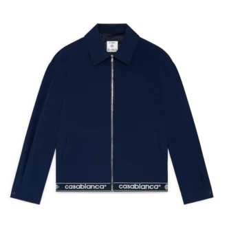 Veste de costume en laine bleu marine