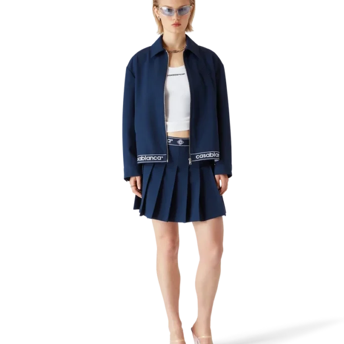 Veste de costume en laine bleu marine Veste de costume en laine bleu marine