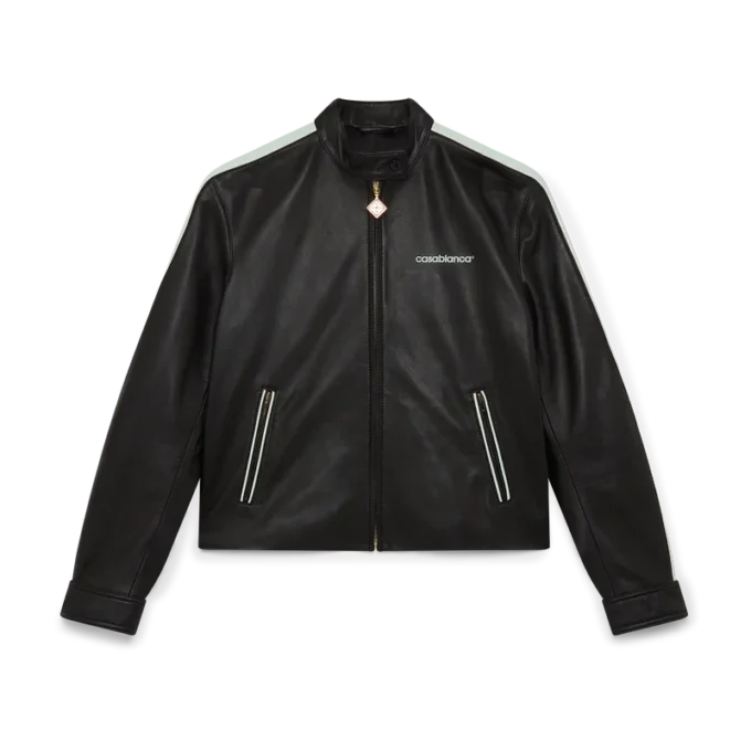 Veste de course en cuir