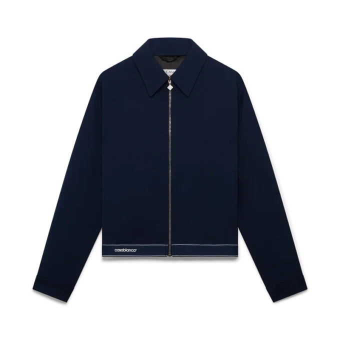 Veste de sport en laine bleu marine