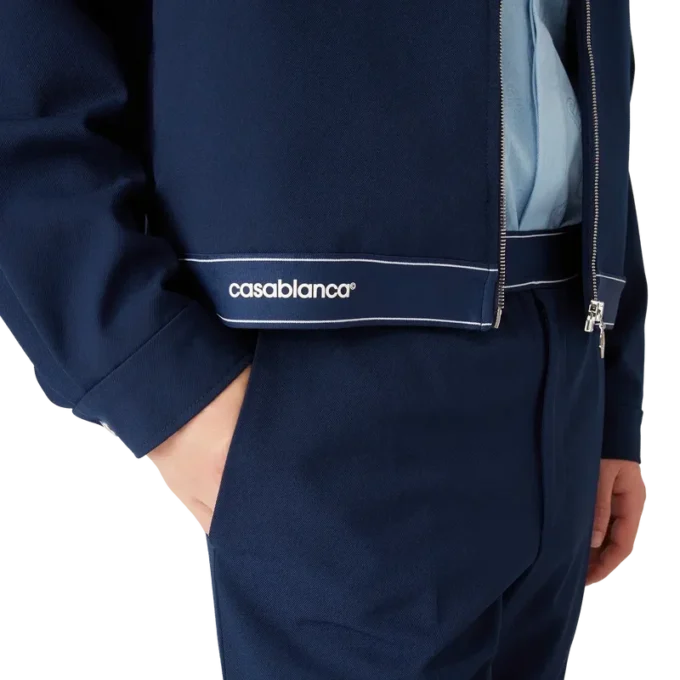 Veste de sport en laine bleu marine