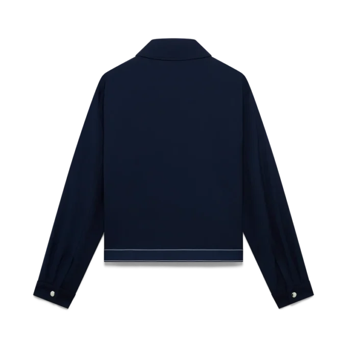 Veste de sport en laine bleu marine