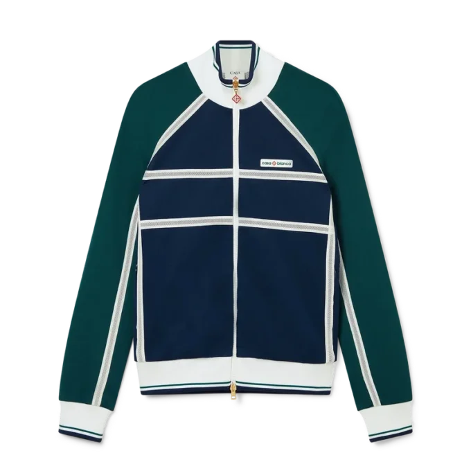 Veste de survêtement à bandes en maille