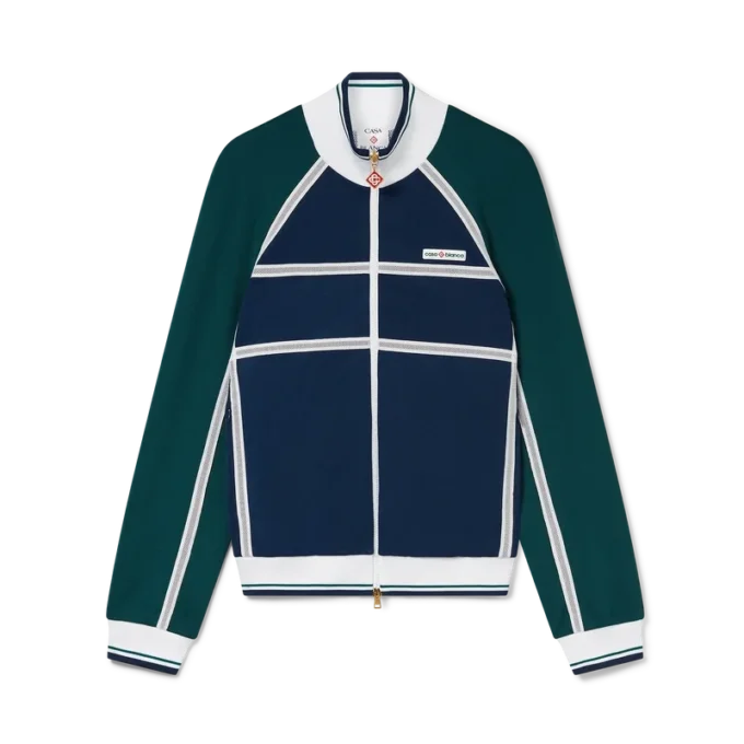 Veste de survêtement à bandes en maille