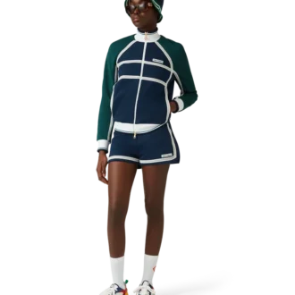 Veste de survêtement à bandes en maille