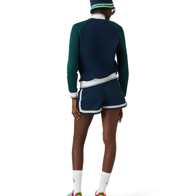 Veste de survêtement à bandes en maille