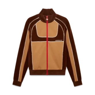 Veste de survêtement à empiècements en chenille