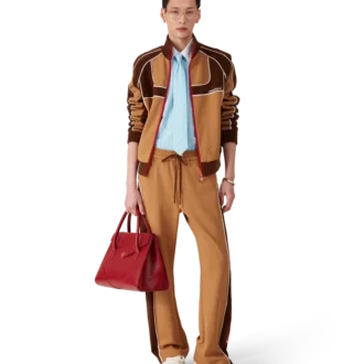 Veste de survêtement à empiècements en chenille