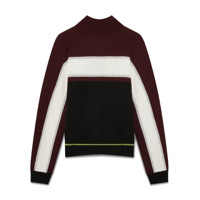 Veste de survêtement en maille mérinos rayée Veste de survêtement en maille mérinos rayée