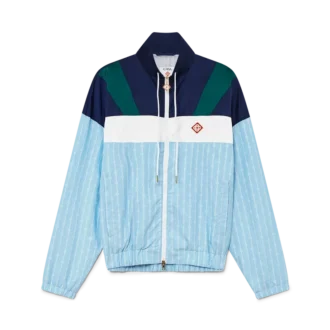 Veste de survêtement en nylon à fines rayures