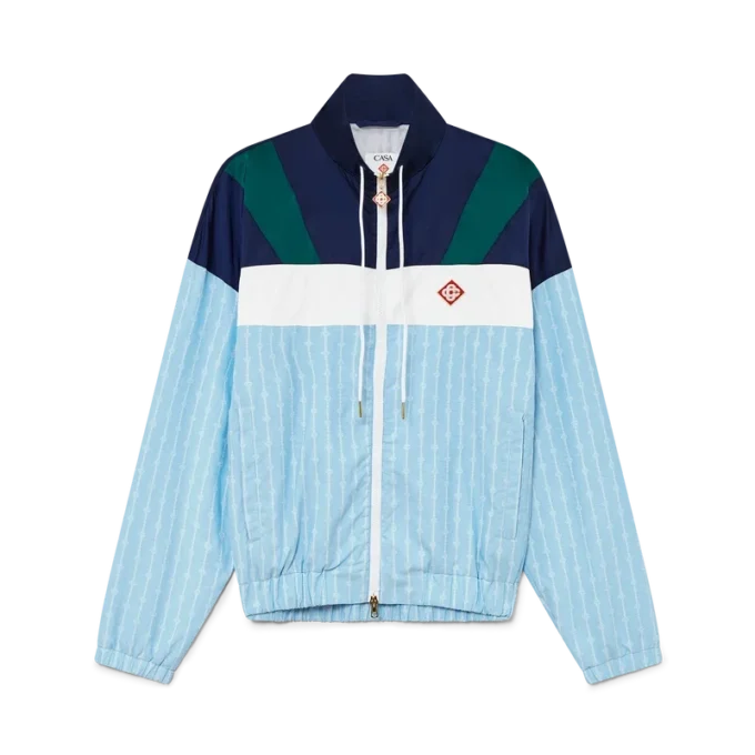 Veste de survêtement en nylon à fines rayures