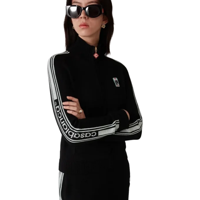 Veste de survêtement en tricot mérinos Veste de survêtement en tricot mérinos