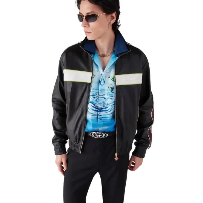 Veste en cuir noir Veste en cuir noir