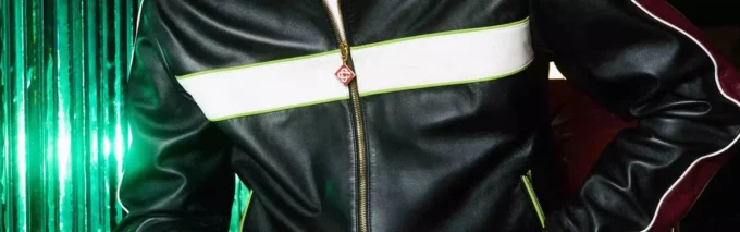 Veste en cuir noir Veste en cuir noir