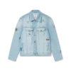 Veste en denim à motif brodé Veste en denim à motif brodé