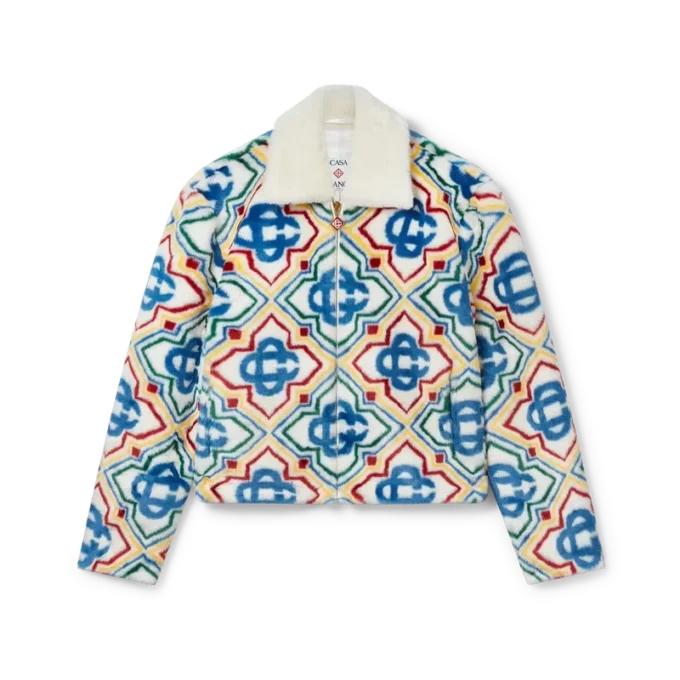 Veste en fausse fourrure jacquard