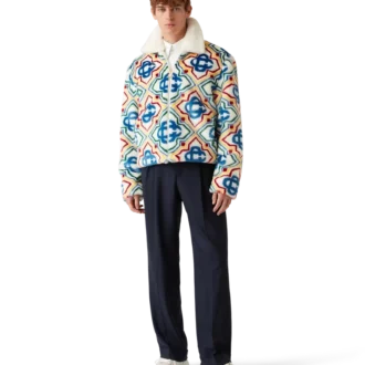 Veste en fausse fourrure jacquard