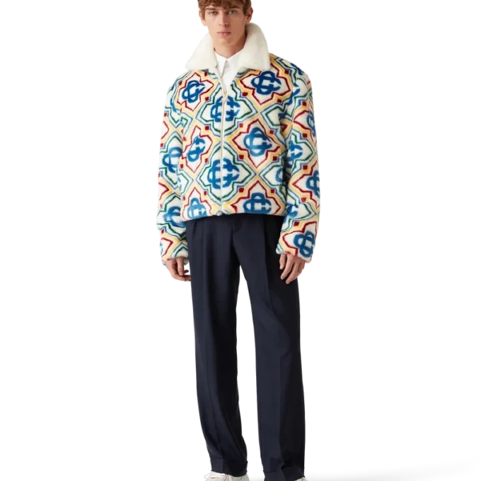 Veste en fausse fourrure jacquard