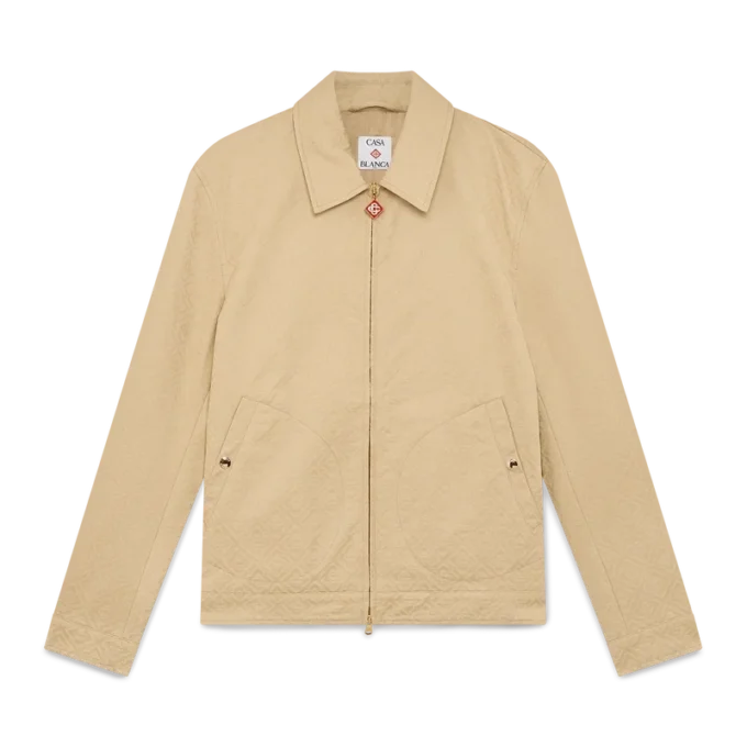 Veste en jacquard monogramme coton