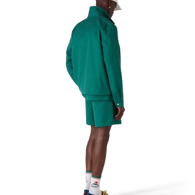 Veste en jacquard monogramme coton