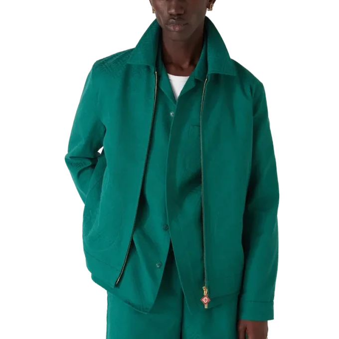 Veste en jacquard monogramme coton