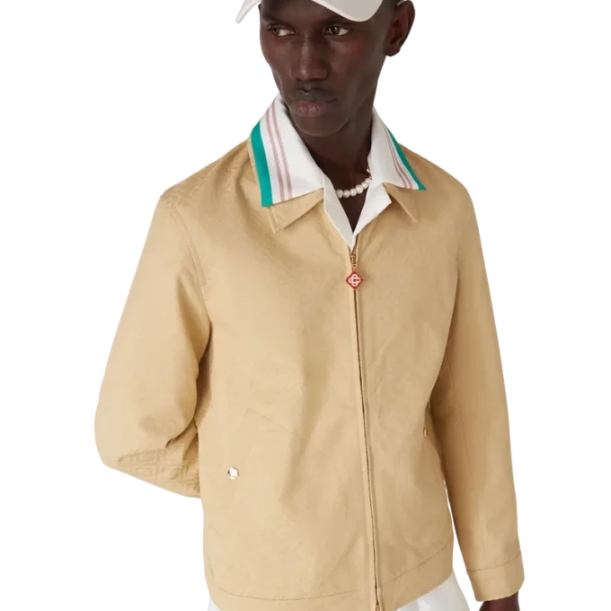 Veste en jacquard monogramme coton