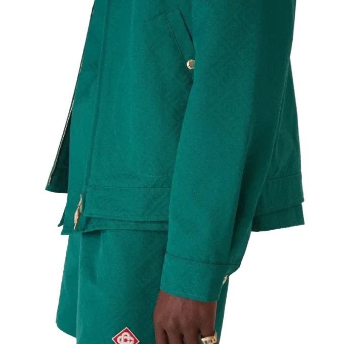 Veste en jacquard monogramme coton