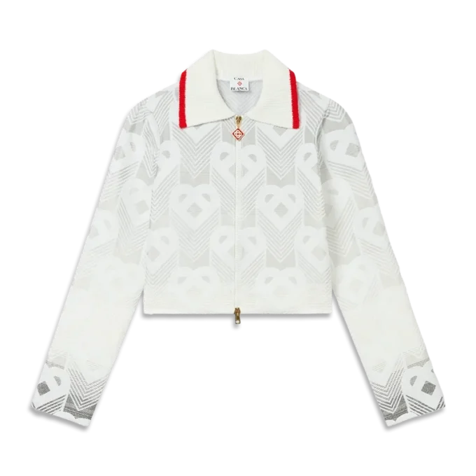 Veste en tissu éponge à motif Monogram Heart dégradé