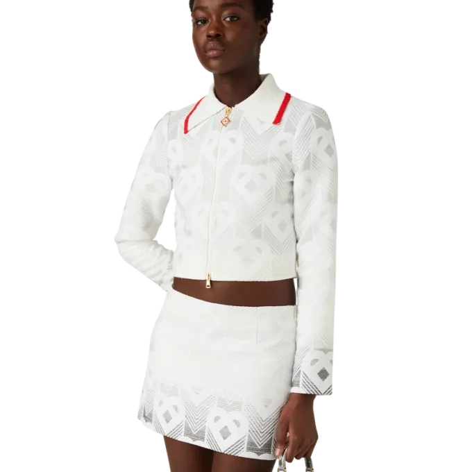 Veste en tissu éponge à motif Monogram Heart dégradé