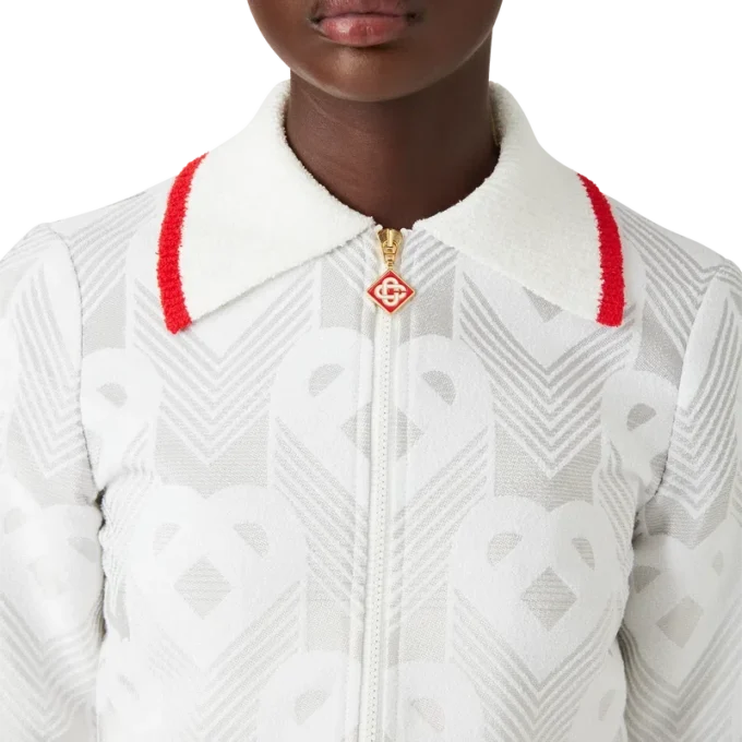 Veste en tissu éponge à motif Monogram Heart dégradé