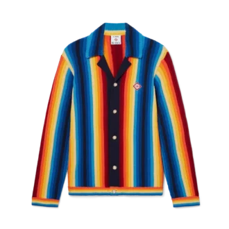 Veste en tissu éponge à rayures dégradées