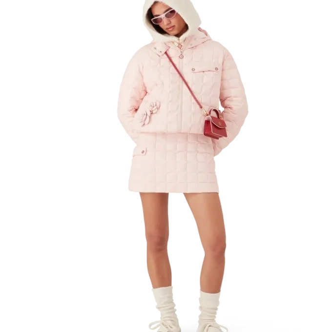 Veste matelassée à capuche en nylon