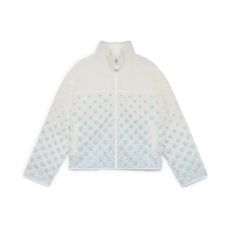 Veste polaire courte à monogramme brodé dégradé