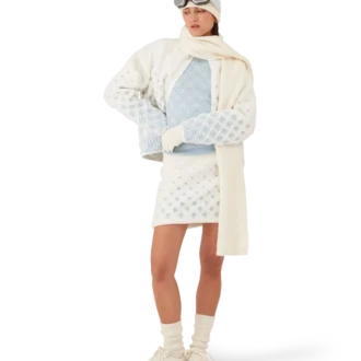 Veste polaire courte à monogramme brodé dégradé